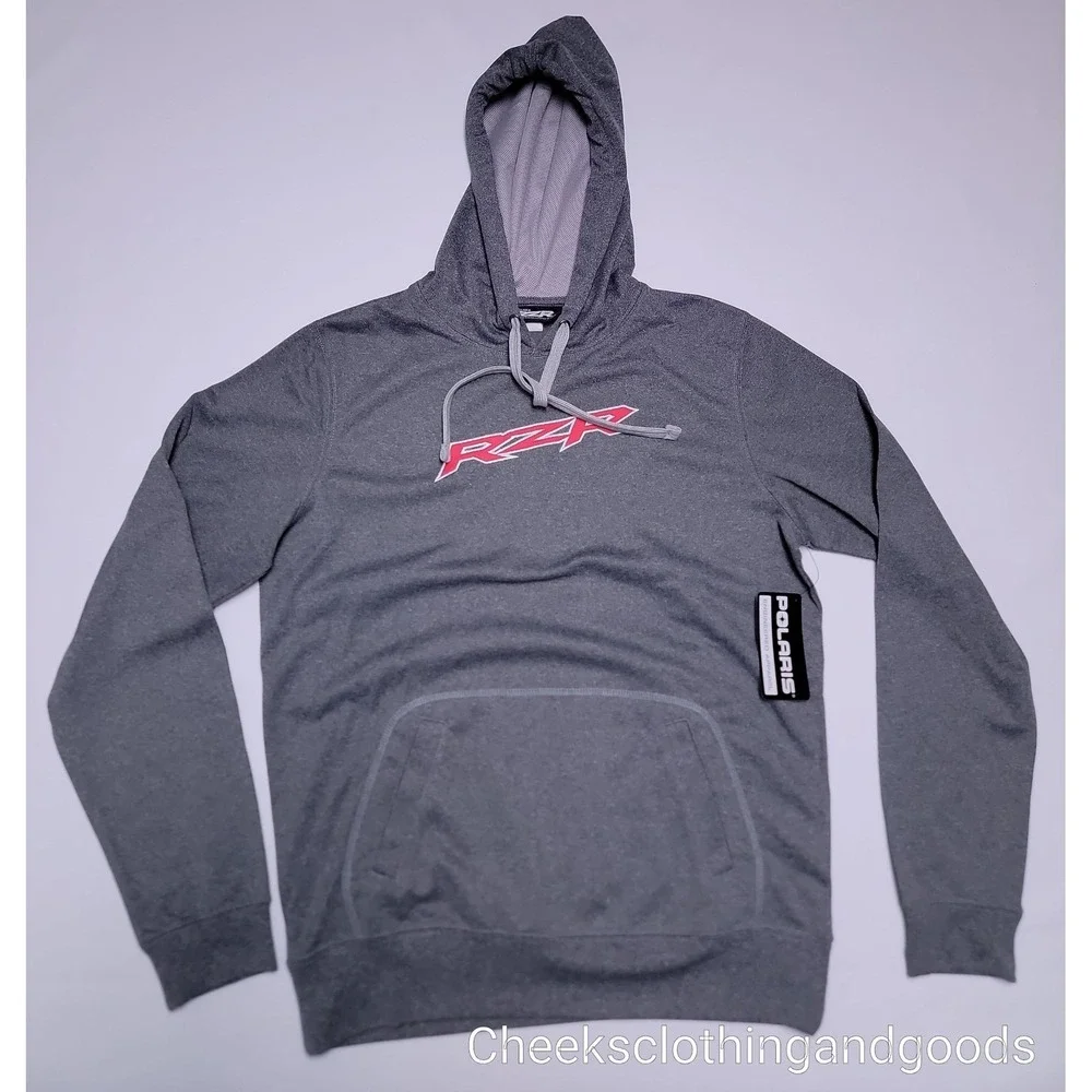 NWT Polaris RZR Vapor Fitted Hoodie Womens size LARGE Charcoal Gray